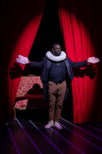 Gerrad Alex Taylor in Perisphere’s production of I Know How To Curse: a re-blackening of shakespeare. Photos Courtesy of Kiirstn Pagan.
