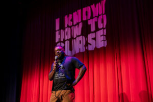 Gerrad Alex Taylor in Perisphere’s production of I Know How To Curse: a re-blackening of shakespeare. Photos Courtesy of Kiirstn Pagan.