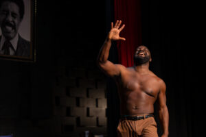 Gerrad Alex Taylor in Perisphere’s production of I Know How To Curse: a re-blackening of shakespeare. Photos Courtesy of Kiirstn Pagan.
