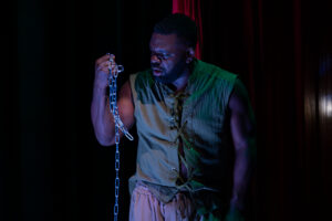 Gerrad Alex Taylor in Perisphere’s production of I Know How To Curse: a re-blackening of shakespeare. Photos Courtesy of Kiirstn Pagan.